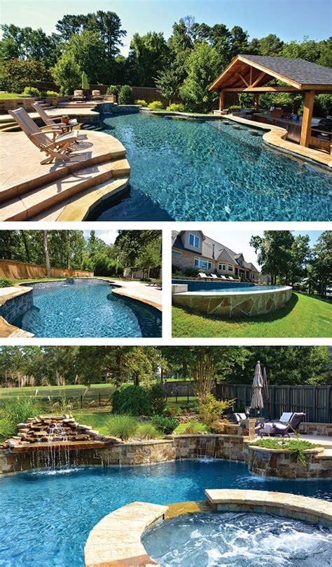 This backyard used to be a steeply sloped forest of unusable space. Swimming Pool Construction Amid Yard Slopes