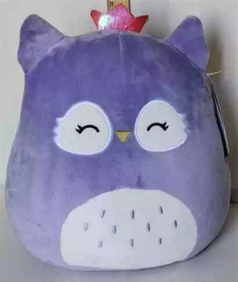 Fania The Purple Owl With Crown Squishmallow Size 11 New Etsy