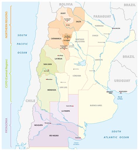 Map Of Argentina And Its Regions Sources Download Sci