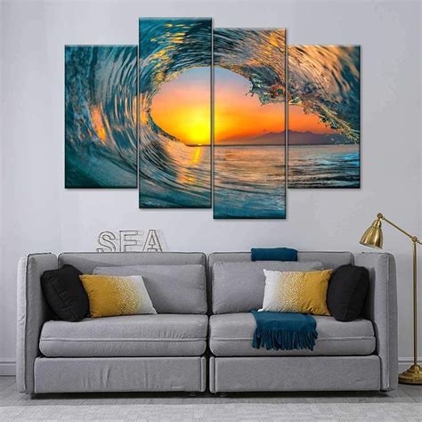 Get 5% in rewards with club o! Golden Sunset Wave Wall Art | Wall canvas, Canvas wall art ...