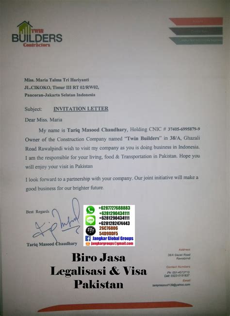 Jangkar Groups: VISA BISNIS PAKISTAN