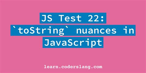 Js Interview How Tostring Works In Javascript