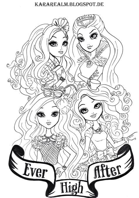 Kara Realm Ever After High Coloring Pages Desenhos Infantis Para