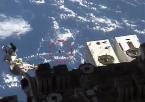 unidentified flying object spotted near international space station on nasa live cam