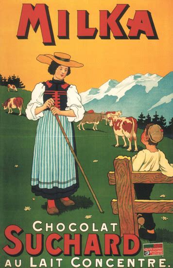 Chocolat Suchard Milka Switzerland Schweiz Mad Men Art Vintage Ad Art Collection