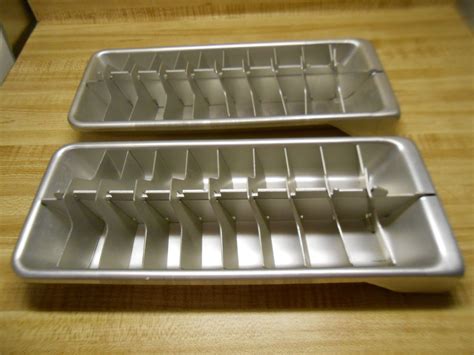 Old Ice Cube Trays Aluminum Spring Loaded Old Fashioned Ice Cube Trays