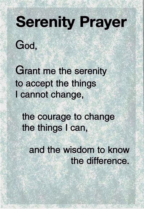 Serenity Prayer Daily Inspiration Card Recovery Shop