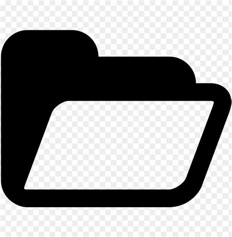 Free Download Hd Png The Open Folder Icon For Pc Windows Black Folder