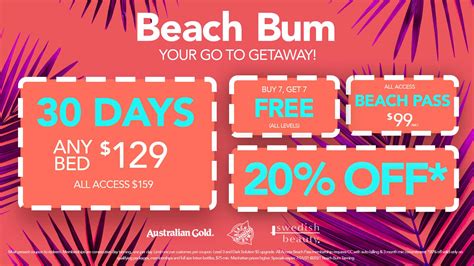Promotions And Coupon For Beach Bum Tanning