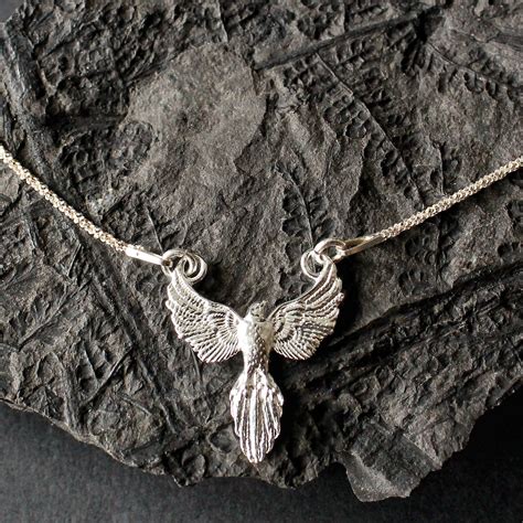 Phoenix Pendant Sterling Silver Necklace Jewelry 925 Silver Etsy