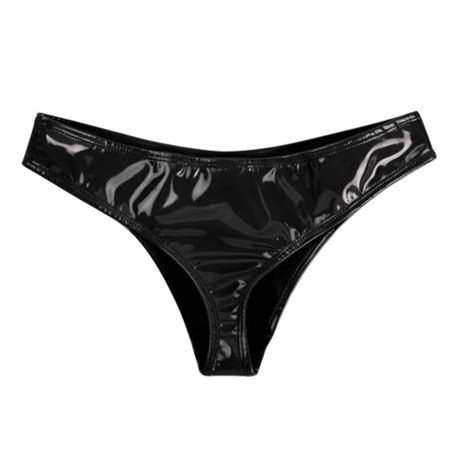 womens ladies sexy underwear wet look knickers panties pvc briefs thong bikini ebay