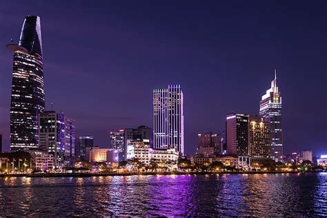 Hd Wallpaper Photo Of Lighted High Rise Building During Nighttime Ho Chi Minh City Wallpaper
