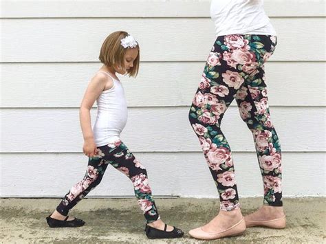 mommy and me leggings rose floral on black hello gorgeous with these elegant mommy and me