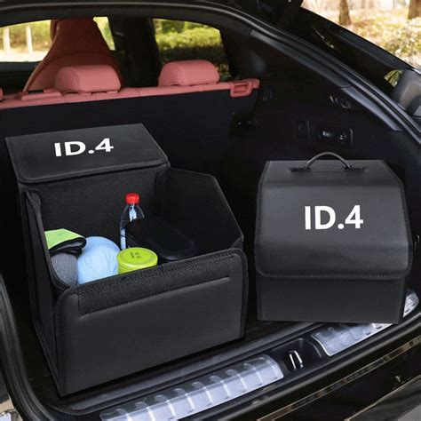 Car Foldable Storage Box Trip Leather Organizer Bag For Volkswagen Vw Id4 Id4 Id 4 Crozz