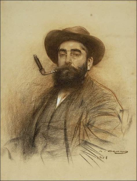 Casas I Carbo Ramon Self Portrait 1908 Classic Art Print On Canvas