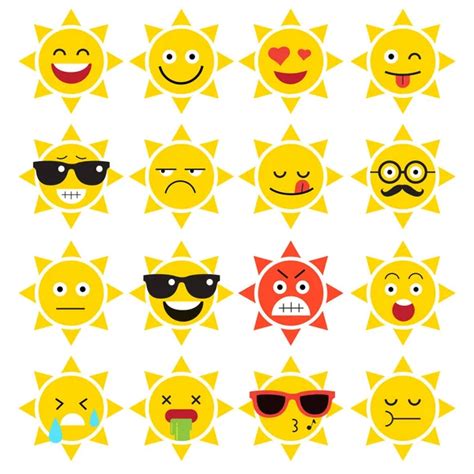 Funny Emojis Faces Smiley Face Icons Or Yellow Emoticons With