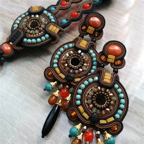 Soutache Necklace Tassel Earrings Boho Jewelry Handmade Jewelry