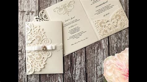 How To Make Your Own Wedding Invitation With Laser Cut Pocket Fold Diy