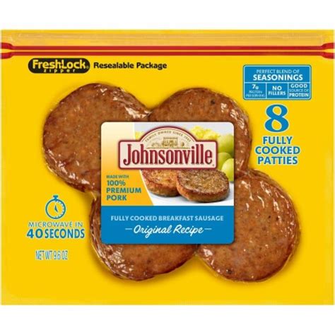 Johnsonville Fully Cooked Original Breakfast Sausage 96 Oz Qfc