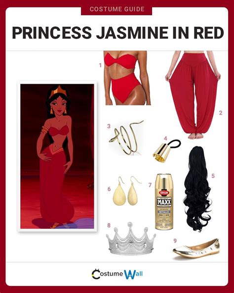 The Best Costume Guide For Dressing Up Like Princess Jasmine Cosplay The Enslaved Red Outfit