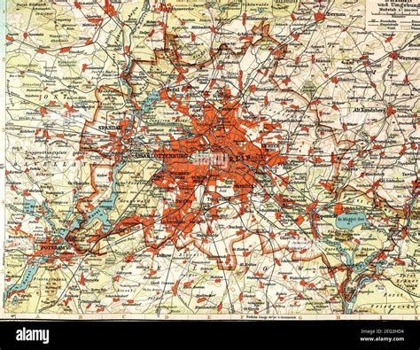 Vintage Berlin City Map Stock Photo Alamy