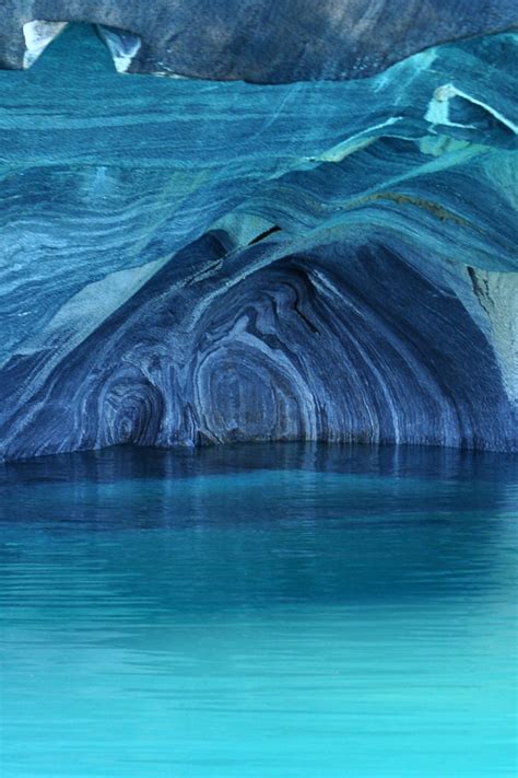 Marble Cathedral Cave On The Shores Of Lake General Carrera Patagonia