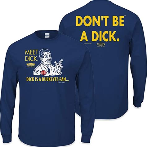 Smack Apparel Michigan Football Fans Dont Be A Dick T Shirt Sm 5x