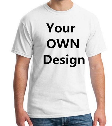 Logo Your Own Design Bran Eu Size 100 Cotton Custom T Shirt Custom T
