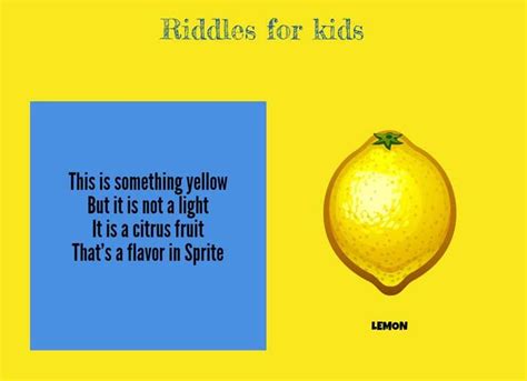 Fruit Riddles With Answers