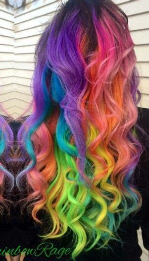 rainbow dyed hair rainbow dyed hair rainbow hair color beautiful hair color cool hair color
