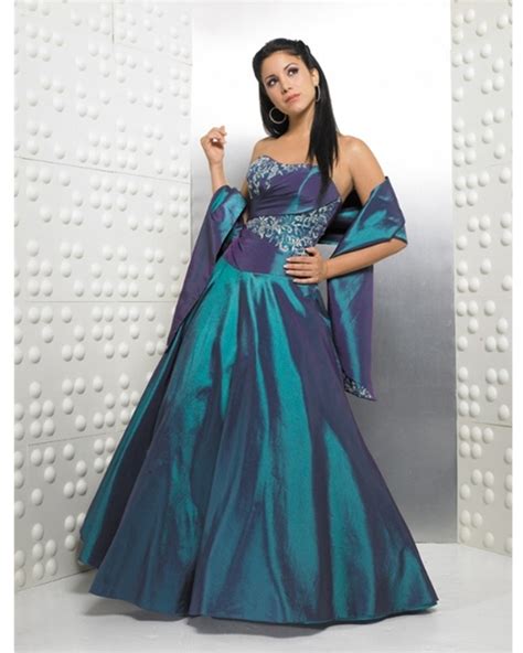 Teal Ball Gown Strapless Low Back Lace Up Floor Length Embroidered
