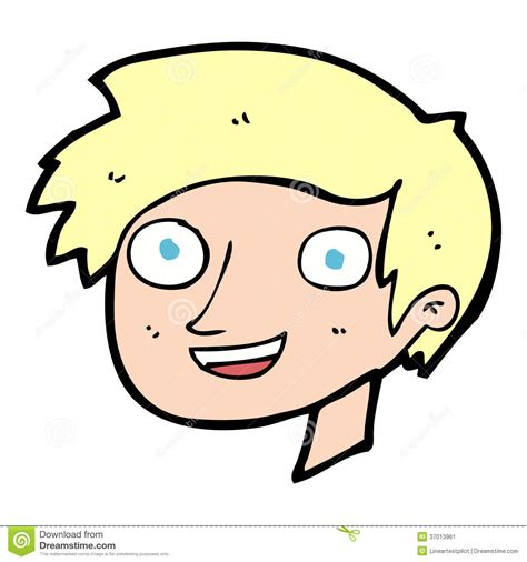 Cartoon Happy Boy Face Stock Vector Illustration Of