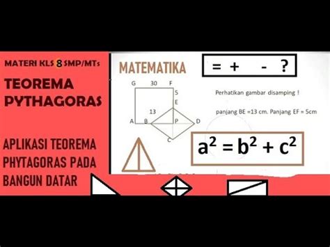 Aplikasi Teorema Phytagoras Pada Bangun Datar YouTube