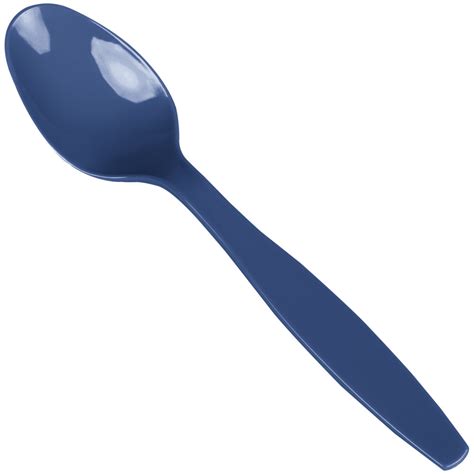 Creative Converting 010603b 6 18 Navy Blue Heavy Weight Plastic Spoon