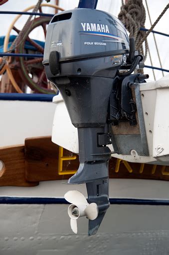 Outboard Motor Of A Sailboat Stock Photo Download Image Now Istock