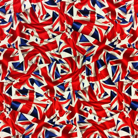 Union Jack England United Kingdom British Flags Cotton Quilt Fabric Be16