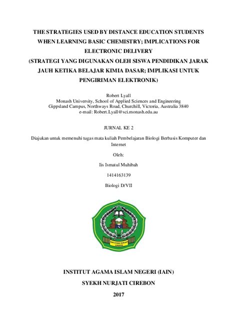 Strategi menggambarkan sebuah arah yang didukung oleh berbagai sumber daya yang ada. (DOC) THE STRATEGIES USED BY DISTANCE EDUCATION STUDENTS ...
