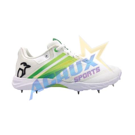 Kookaburra Pro 20 Cricket Spikes White Lime