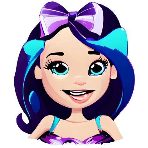 Cute And Sassy Cartoon Girl With Purple Hair · Creative Fabrica