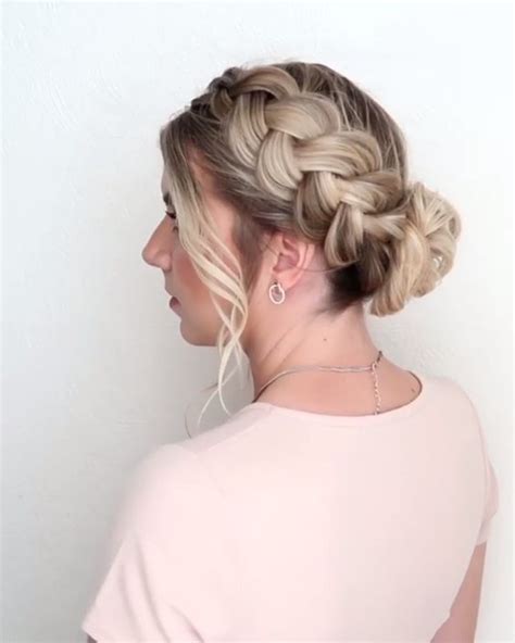 Easy Braided Updo Style Tutorial Easyhairstyles Easy Braided Updo