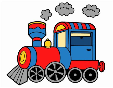 Tren A Vapor Dibujo Dibujos Animados Divertido Buscando Tren De Vapor