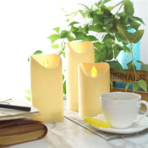 Flameless Led Candles Battery Operated Outdoor Indoor Flickering Pillar