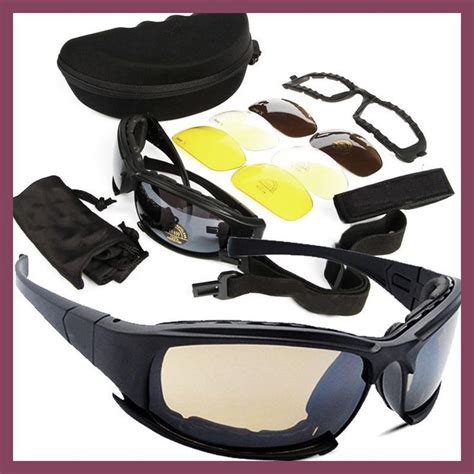 Tactical D A I S Y X7 Glasses Military Goggles Army Sunglasses With 4 Lens Original Box Men