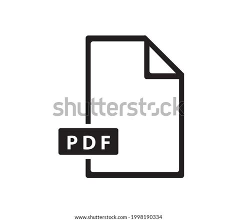 Pdf Vector Portable Document Format Icon Stock Vector Royalty Free