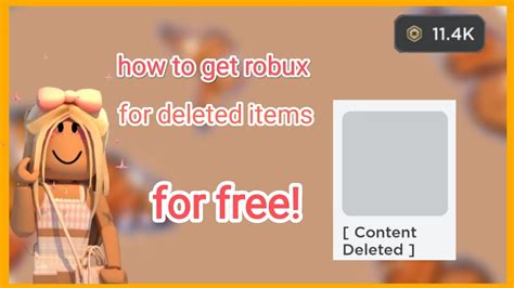 How To Refund Deleted Items And Get Robux For Free Roblox Its Me