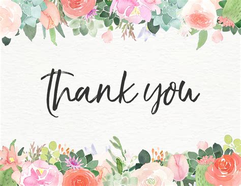 Free Thank You Cards Online Free Printable