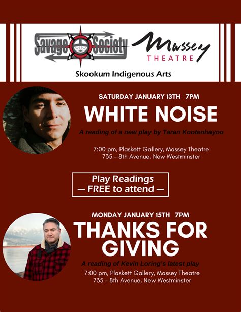 Stream tracks and playlists from taran kootenhayoo on your desktop or mobile device. Skookum Play Readings | Massey Theatre
