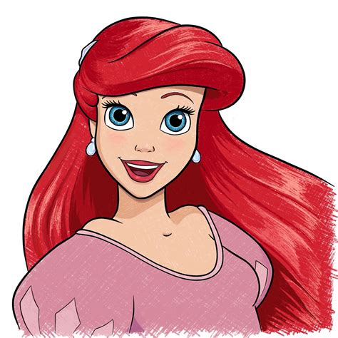 Drawing Guide How To Draw The Face Of Ariel The Little Mermaid Ariel