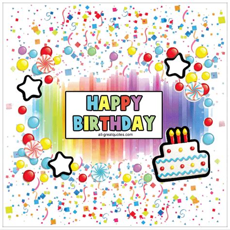 Find out and add text on gif happy birthday balloons and share it with yours family write your name on… Happy Birthday | Animated Confetti Birthday Card