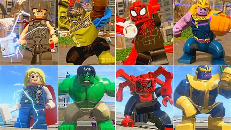 Evolution Of Characters In Lego Marvel Videogames Youtube